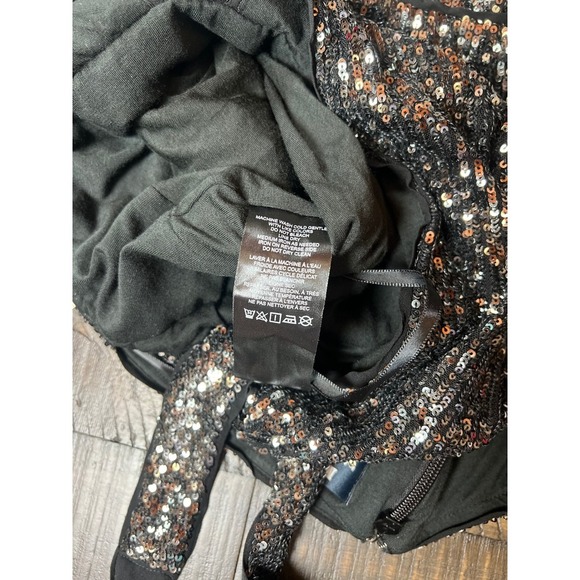 NWT Anthropologie Maeve Sequin Halter Jumpsuit, Carbon Sparkles, Size 14 - Picture 14 of 16